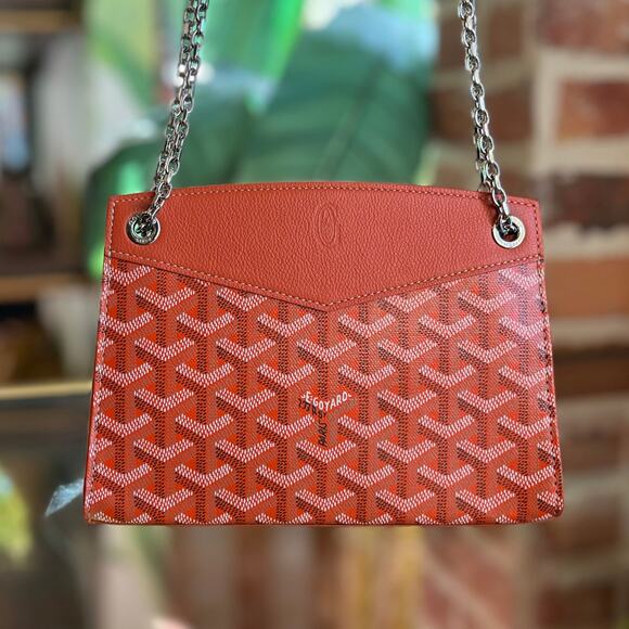 GOYARD Sac Rouette Structured Mini Orange Goyardine Chevroches Calfskin  Bag - Picture 3 of 11